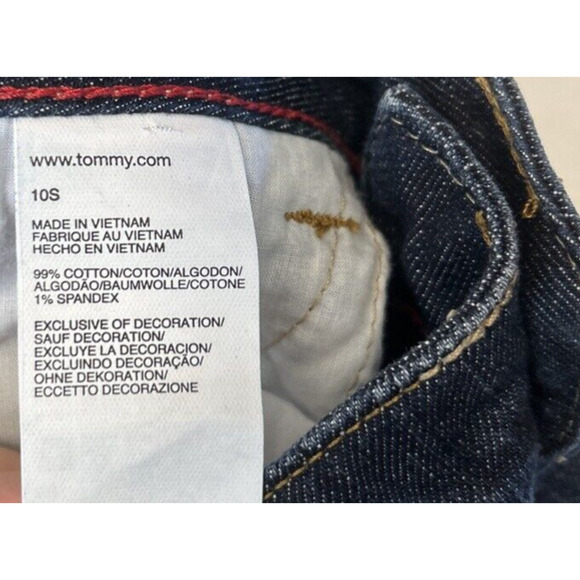 TOMMY HILFIGER Women’s HOPE BOOT Cut Jeans Size 10S Dark Wash Western Boho - Picture 8 of 9